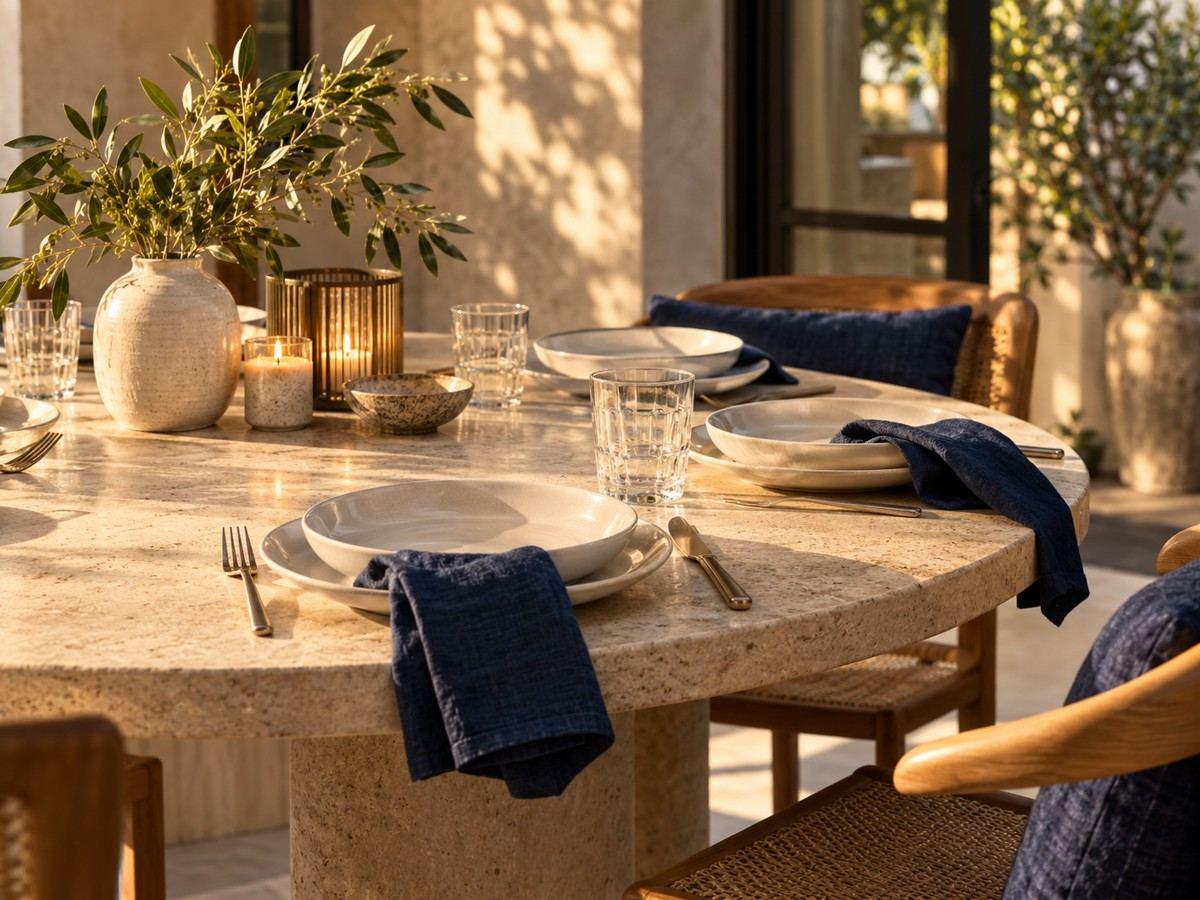 A dining table set for the next gathering
