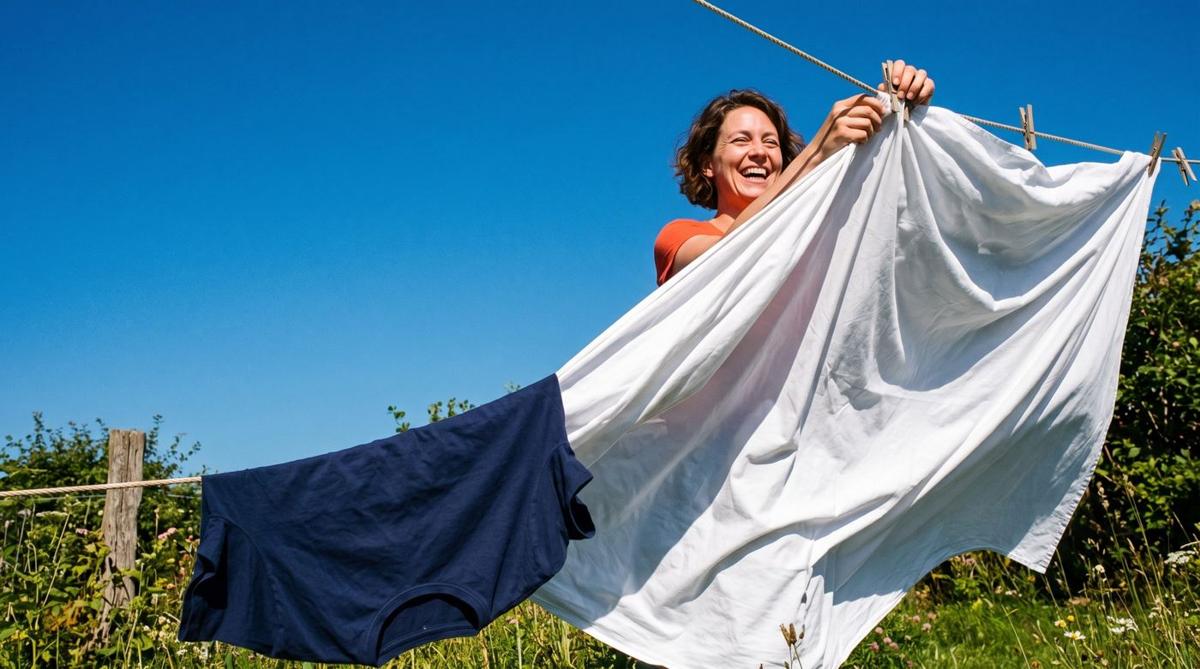 Fresh linen in the sunshine